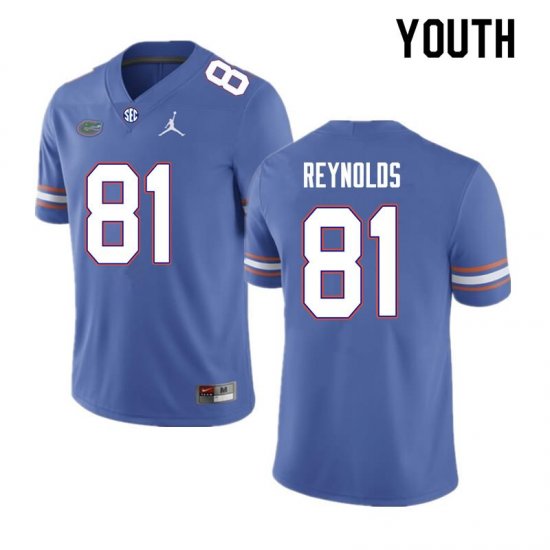 Youth Florida Gators #81 Daejon Reynolds NCAA Nike Royal Authentic Stitched College Football Jersey OJF5462CS